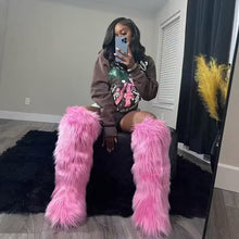 Load image into Gallery viewer, Fur high boots knee high snow boots HPSD326