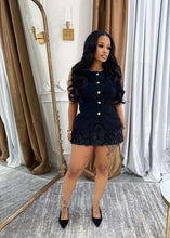 Load image into Gallery viewer, Three-dimensional flower hip skirt suit