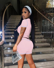 Load image into Gallery viewer, Sports casual short-sleeved shorts hot girl two-piece suit