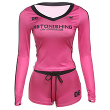 Load image into Gallery viewer, Printed Sexy V-Neck High Waist Leggings Set