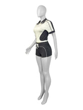Load image into Gallery viewer, Slim Fit Double Top Sports Short Sleeve Shorts Set