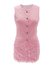 Load image into Gallery viewer, Three-dimensional flower hip skirt suit