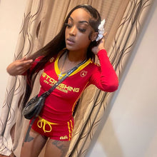 Load image into Gallery viewer, Printed Sexy V-Neck High Waist Leggings Set