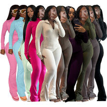 Load image into Gallery viewer, Sexy skinny long-sleeved slightly flared two-piece set AY3670