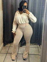 Load image into Gallery viewer, Hooded flared pants two piece suit