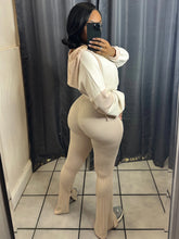 Load image into Gallery viewer, Hooded flared pants two piece suit