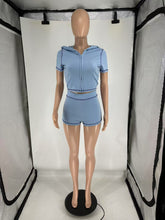 Load image into Gallery viewer, Sports casual short-sleeved shorts hot girl two-piece suit