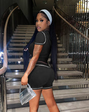 Load image into Gallery viewer, Sports casual short-sleeved shorts hot girl two-piece suit