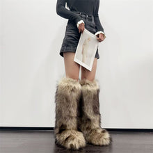 Load image into Gallery viewer, Fur high boots knee high snow boots HPSD326