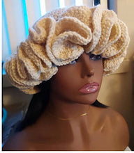 Load image into Gallery viewer, Adult lace beanie hat fashion and versatile ruffle pullover hat AE4147