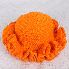 Load image into Gallery viewer, Adult lace beanie hat fashion and versatile ruffle pullover hat AE4147