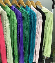 Load image into Gallery viewer, solid color drape pleated two-piece set AY3584