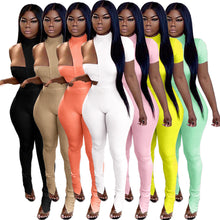 Load image into Gallery viewer, Three-piece suit of asymmetrical wrapped chest and split trousers AY1176