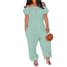 Load image into Gallery viewer, Plus size solid color loose fit jumpsuit AY1173
