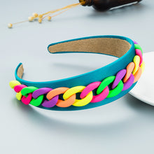 Load image into Gallery viewer, Fashion color chain macaron headband(AE4055)