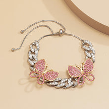 Load image into Gallery viewer, Hot selling full rhinestone small butterfly anklet
