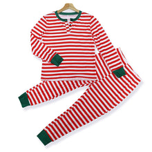 Load image into Gallery viewer, Christmas parent-child striped long sleeve suit(AY1512)