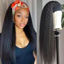 Load image into Gallery viewer, Human hair kinky straigh wave ice silk headband wigs(AH5042)