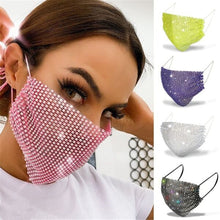 Load image into Gallery viewer, Fashion rhinestone decorative face mask(AE4103)