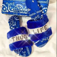 Load image into Gallery viewer, Rhinestone alphabet slippers