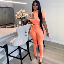 Load image into Gallery viewer, Three-piece suit of asymmetrical wrapped chest and split trousers AY1176