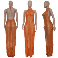 Load image into Gallery viewer, Sexy solid color knitted sheer dress(AY1776)