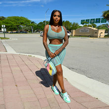 Load image into Gallery viewer, Mesh suspender vest tight shorts sportswear AY1942