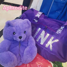 Load image into Gallery viewer, Sequin bag + teddy bear slippers sets