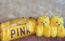 Load image into Gallery viewer, Sequin bag + teddy bear slippers sets