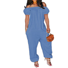 Load image into Gallery viewer, Plus size solid color loose fit jumpsuit AY1173