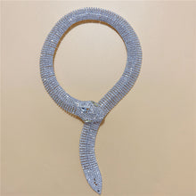 Load image into Gallery viewer, Cross Snake Head Full Rhinestone Necklace(AE4078)