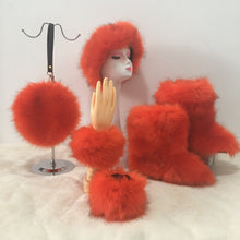 Load image into Gallery viewer, Colorful plush boots round pack four-piece suit(HPSD164)