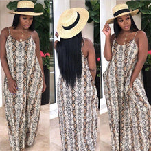 Load image into Gallery viewer, Casual loose print suspender Dress AY1936