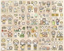 Load image into Gallery viewer, oil rabbit diary cute waterproof sticker(AE4034)