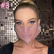 Load image into Gallery viewer, Fashion rhinestone decorative face mask(AE4103)
