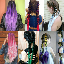 Load image into Gallery viewer, Hot sale gradient color synthetic big braid multi-color dirty braid(AH5053)