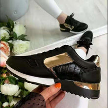 Load image into Gallery viewer, Colorblock casual lace-up flat sneakers(HPSD091)