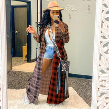 Load image into Gallery viewer, Fashion casual color plaid stitching jacket(AY1413)