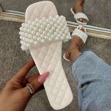 Load image into Gallery viewer, Pearl flat slippers HPSD016