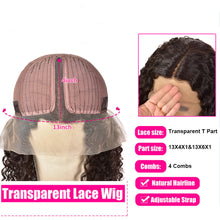 Load image into Gallery viewer, 13*4 180% Lace Front Straight human hair T-shaped (AH5024)