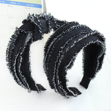 Load image into Gallery viewer, Hot selling denim stitching headband