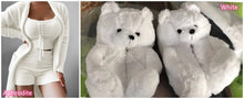 Load image into Gallery viewer, Plush Three Piece+teddy bear slipper set