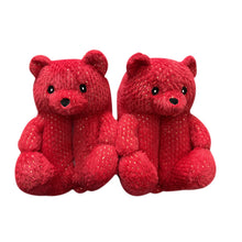 Load image into Gallery viewer, New style teddy bear plush cotton slippers HPSD108