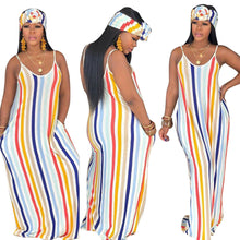 Load image into Gallery viewer, Casual loose print suspender Dress AY1936