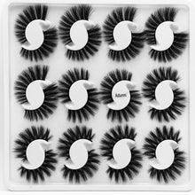 Load image into Gallery viewer, 12 pairs of 25mm mink eyelashes