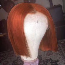 Load image into Gallery viewer, Human Hair Short Bob Orange Wigs(AH5052)