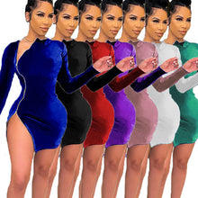 Load image into Gallery viewer, Sexy zipper side slit dress(AY1437)