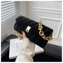 Load image into Gallery viewer, Check velvet chain shoulder bag(AB2049)