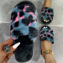 Load image into Gallery viewer, Hot-selling new cross-word plush slippers(HPSD102)