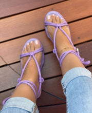 Load image into Gallery viewer, Braided platform plus size strappy sandals(HPSD196)